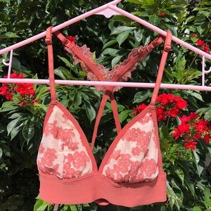 victoria’s secret pink floral bralette